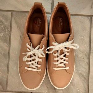 Clarks Women's Un Maui Leather Cupsole Trainers - Blush Pink